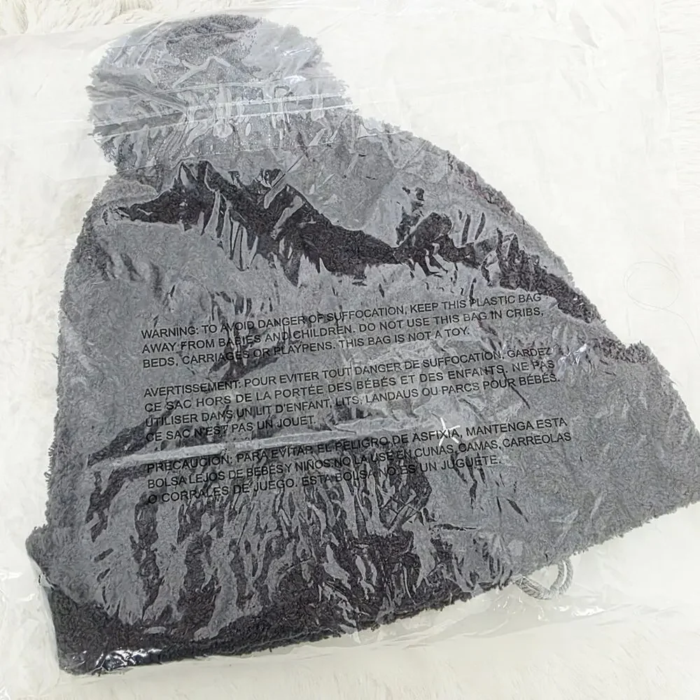 Barefoot Dreams CozyChic Cable Knit Pom Pom Beanie Dark Brown NWT BDWCC20562 OS